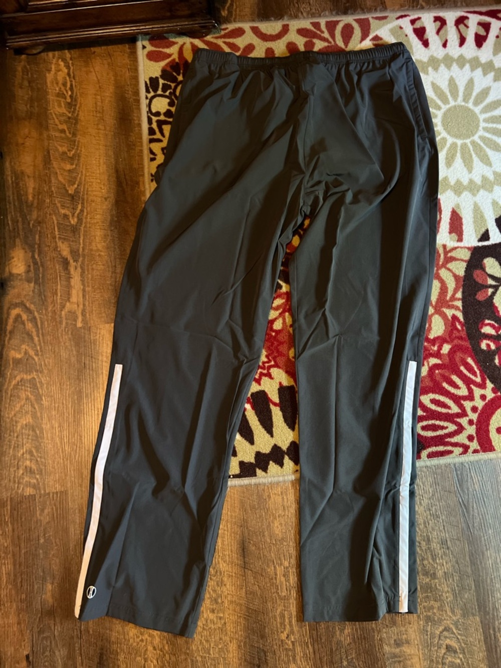 Holloway Black Adult 2XL Sports Pants with White Logo Trim